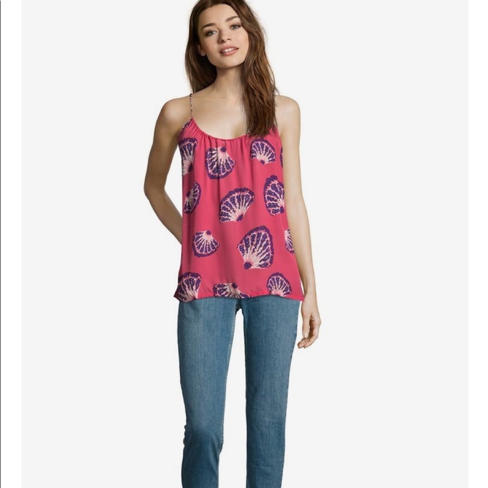 NEW • Tucker NYC • The Camisole Raspberry Fans
